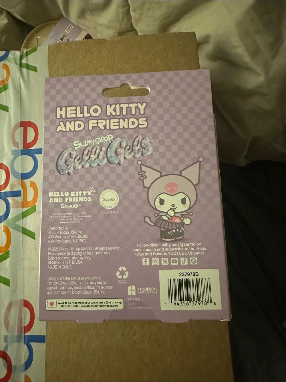 Hello Kitty & Friends Purple Glitter Gelli Gel Squish